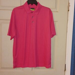 Euc MENS PGA TOURS PRO-SERIES SZ L GOLF SHIRT IN SALMON COLOR